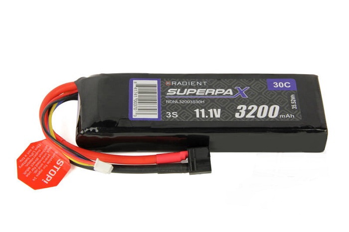 LiPo 3S Battery 3200mAh 11.1V 30C HCT