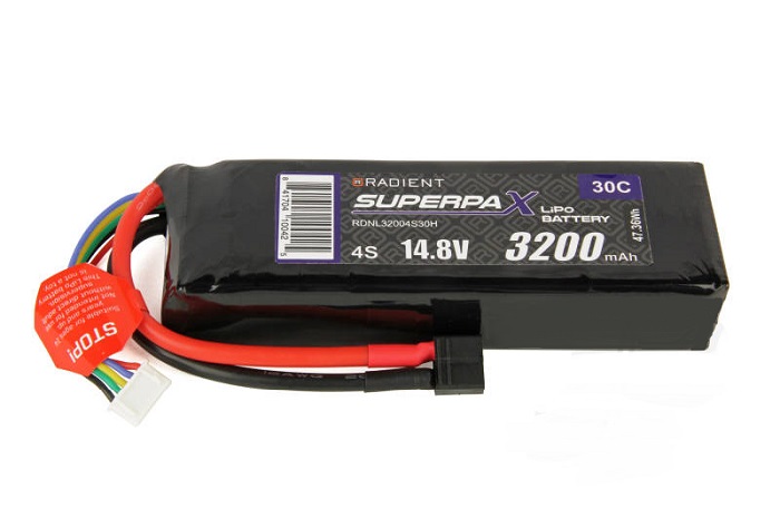 LiPo Batteries 4S 3200mAh 14.8V 30C HCT