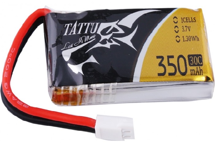 Tattu 350mAh 3.7V 30C 1S1P Lipo Battery Pack with Molex Plug(1 p