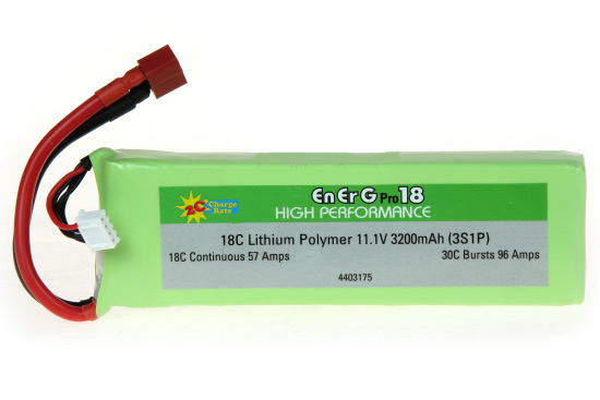 ENERG-PRO BATTERY 18C LIPO 3200 (3S1P) 2C CHARGE (XH)