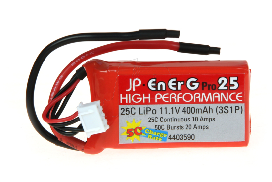 EnErG Pro 25C 3S LiPo 400 (11.1V) 5C Charge (XH)