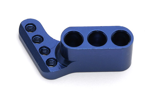CAMBER LINK MOUNT, BLUE ALUMIN UM. LEFT FRONT OR RIGHT REAR