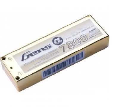 Gens ace 7200mAh 7.4V 70C 2S1P Gold HardCase Lipo Battery