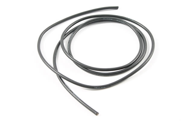 100cm Silicone Wire Black - Etronix - 12SWG