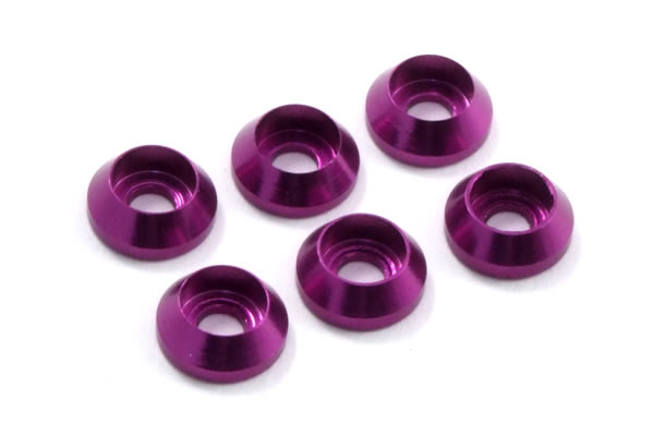Fastrax M3 Cap Washers (6) - Purple