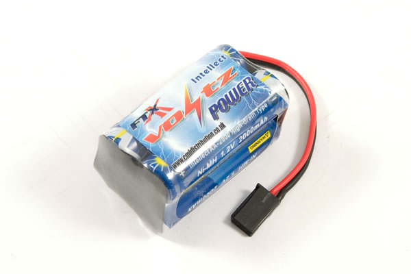 Voltz 2000mAh 4.8v Square Receiver Battery Pack with Connector