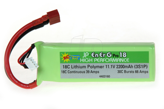 ENERG-PRO 18C LIPO 2200 (3S1P) 2C CHARGE (XH)