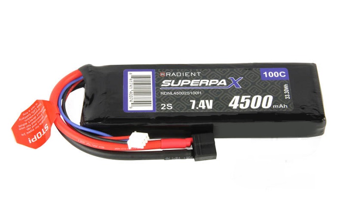 LiPo 2S Batteries 4500mAh 7.4V 100C HCT