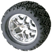 61222 Blender Wheel with V-Block Tire glued L/R (2 )(fits HPI Sa