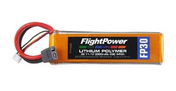 LiPo Battery FP30 11,1 V, 3S - 3000mAh