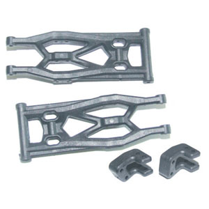 FTX VIPER SUSPENSION ARMS (LOWER REAR)+SHOCK RETAINERS