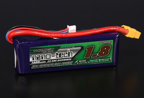 Turnigy nano-tech 1800mah 2S 25~50C Lipo Battery