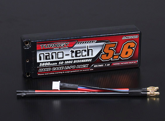 Turnigy nano-tech 5600mah 2S2P 50~100C Hardcase Lipo Pack