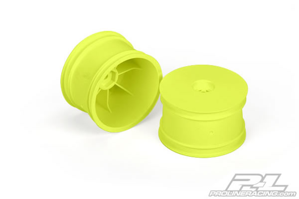 Proline Velocity 2.2" Hex Rear Yellow Wheels for the TLR 22/RB5
