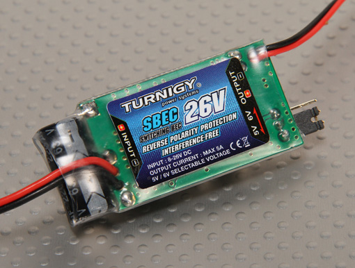 Turnigy 5A (8-26v) SBEC for Lipo Batteries - Πατήστε στην εικόνα για να κλείσει