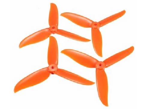 2 Pair T5045C 5 Inch 3 Blade Propeller Orange
