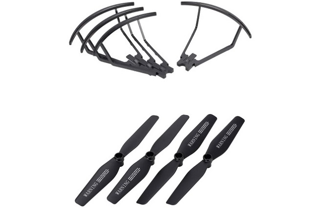 2 Pairs Propeller and 4pcs Propeller Guard Ring for VISUO XS809