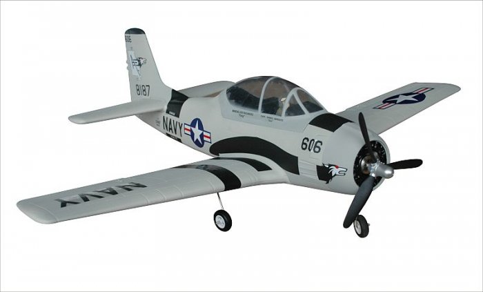 (image for) FMS MINI T-28D TROJAN - RC Plane ARTF - Grey