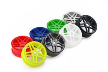(image for) HoBao Split Spoke 1/8th Wheels - Pair - Gun Grey
