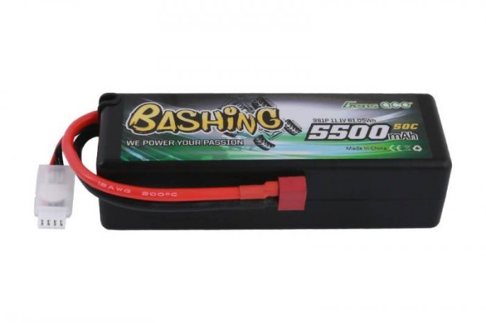 (image for) Gens ace bashing 5500mAh 11.1V 50C 3S1P HardCase 15# car T-plug