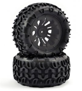 (image for) FASTRAX 1/10 KLAXON TRUCK TYRE MOUNTED ON 12-SPOKE (12MM HEX)