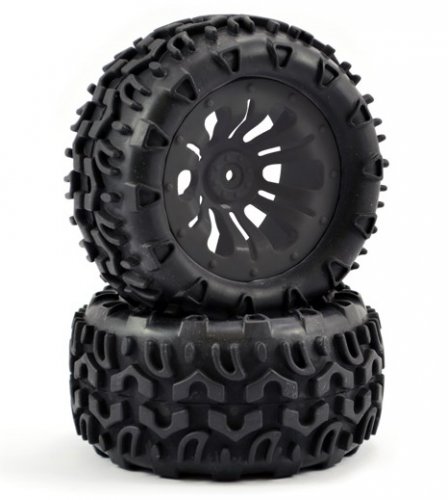 (image for) FASTRAX 1/10 KLAXON TRUCK TYRE MOUNTED ON 12-SPOKE (12MM HEX)