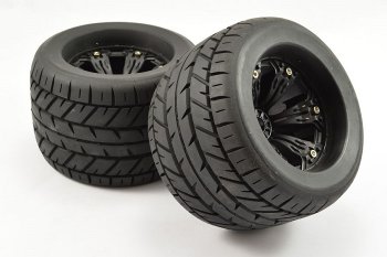 (image for) FASTRAX 1:8 MT EAGLE MOUNTED 6-SPOKE BLACK 1/2"OFFSET(PR)