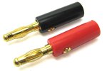 (image for) 4.0mm Gold Connector, Red & Black, Etronix