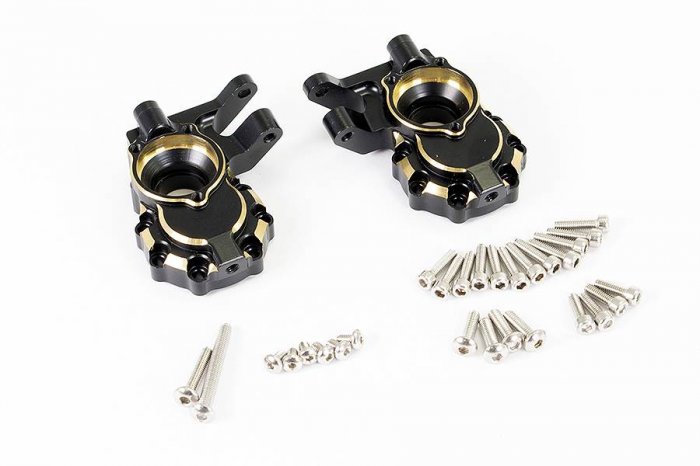 (image for) FASTRAX TRX-4 BRASS BK FRONT STEERING KNUCKLES (2)