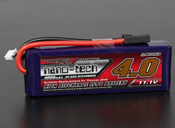 (image for) Turnigy nano-tech 4000mah 3S 40~80C Lipo Pack (TRA2849 Slash/Rus