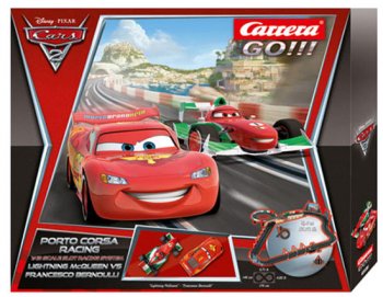 (image for) Carrera 62238 GO! "Cars 2" Porto Corsa Racing set, 1/43 scale