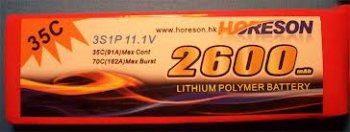 (image for) Horeson 2600mAh 3S 35C LiPo Battery