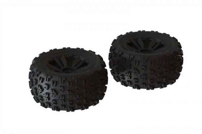 (image for) 1/8 dBoots Copperhead2 MT Front/Rear 3.8 Pre-Mounted Tires, 17mm