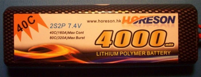 (image for) Horeson 4000mAh 2S 40C CAR LiPo Battery