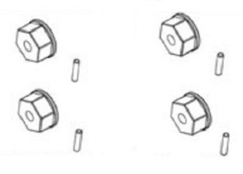 (image for) FTX WHEEL HEX MOUNTING HUB (4) (SPYDER)