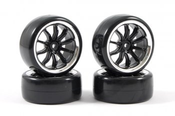(image for) Fastrax 10-Spoke Drift Λάστιχα με Ζάντες Set (4) - Chrome
