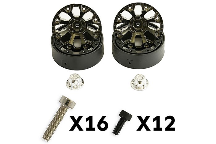 (image for) FTX TEXAN 1/10 8-SPOKE BLACK BEADLOCK WHEEL (PR)
