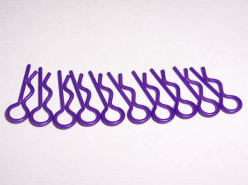 (image for) Small-ring Body Clips 10PCS PURPLE
