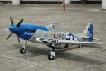 (image for) FMS WWII P51D Mustang V2 1400 Series Electric ARF Aircraft with 