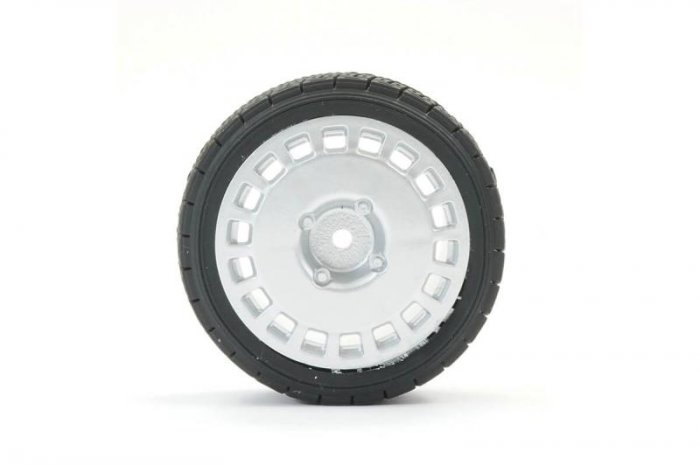 (image for) Fastrax 1/10 Rally Angle Tyre/Wheel Set Silver (4)