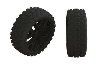 (image for) Arrma Dboots '2HO' Tire Set Glued Gun Metal (2)