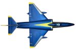 (image for) FMS A4 Skyhawk 64mm Ducted Fan Electric Foam RTF Jet with 2.4ghz