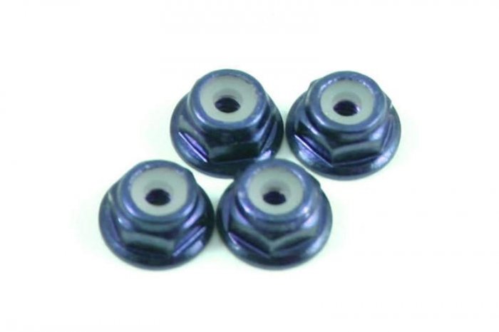 (image for) FASTRAX M2 BLUE FLANGED LOCKNUTS 4PCS