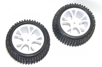 (image for) FTX Rear Buggy Wheel and Tyre Set White - Vantage