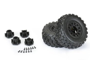 (image for) PROLINE BADLANDS MX SC 2.2/3.0 M2 TYRES RAID 6X30 WHEELS BK