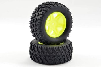(image for) FTX COMET DESERT BUGGY/SC REAR MOUNTED TYRE & WHEEL YELLOW