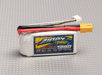 (image for) ZIPPY Compact 1300mAh 3S 25C Lipo Pack