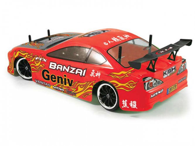 FTX Banzai 1/10th Scale 4WD RTR Brushed Electric Street Drift Ca - Click Image to Close