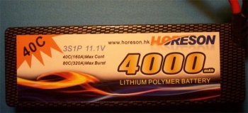 (image for) Horeson 4000mAh 3S 40C CAR LiPo Battery
