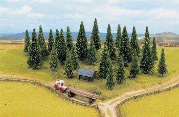 (image for) 25 Model Spruce Trees - Noch